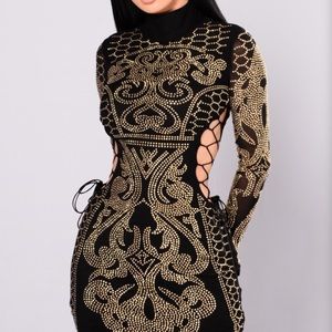 Fasion Nova-Dynasty studdedDress